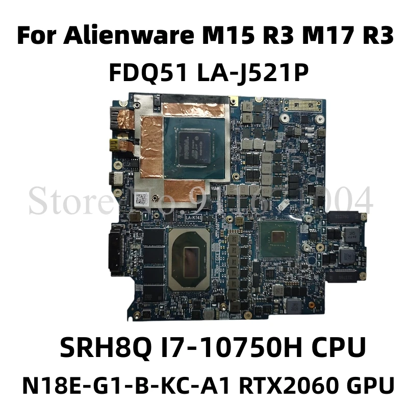 

Материнская плата для ноутбука DELL Alienware M15 R3 M17 R3 с процессором I7-10750H