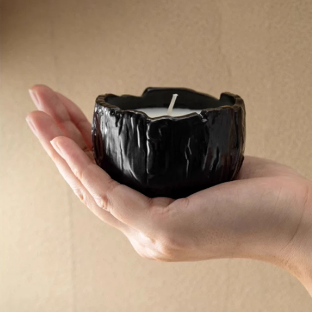 Скандинавский дизайн пень ароматерапия свеча фотоэлемент банка для свечи