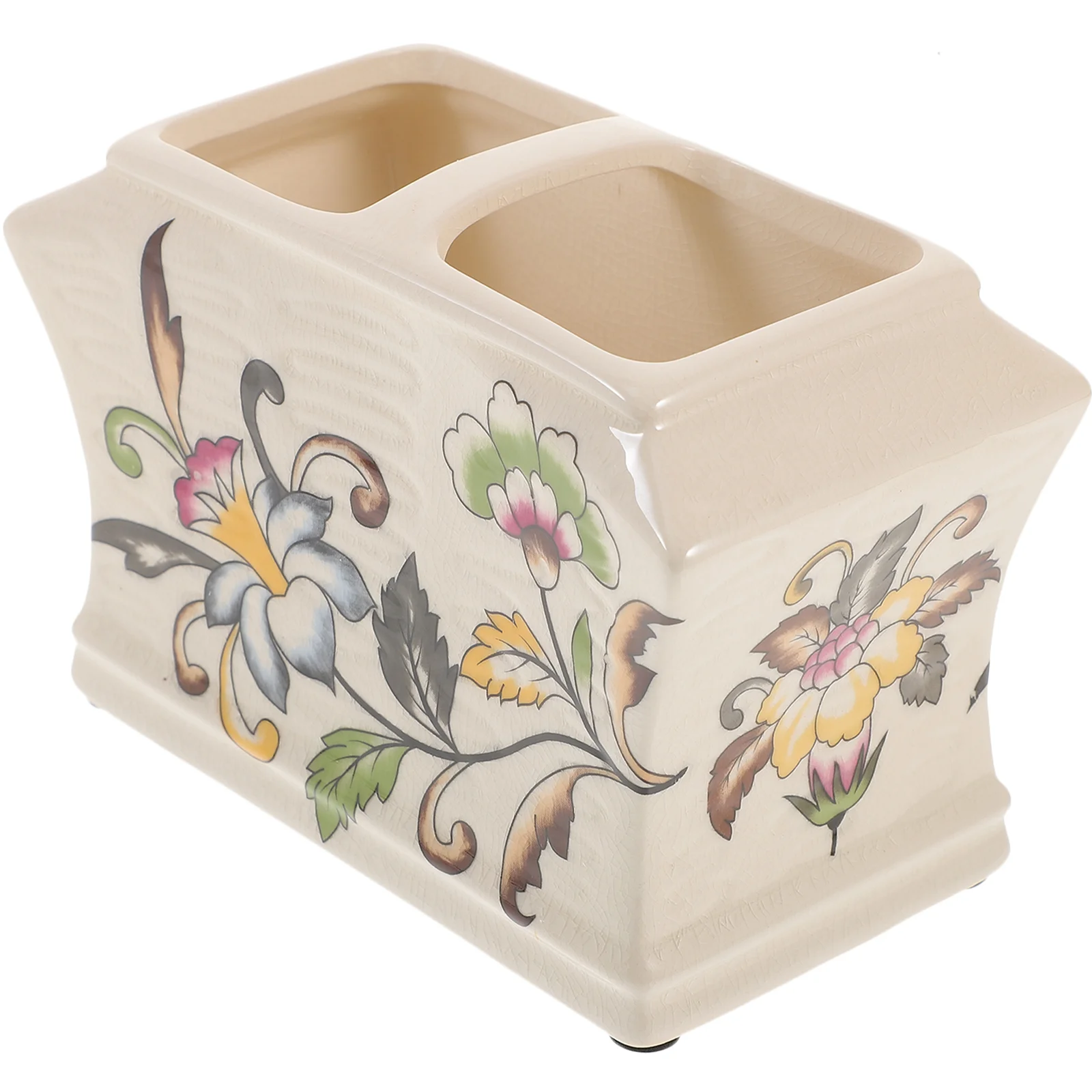 

Electric Toothbrushes Durable Toothpaste Stands Ceramic Holder Creative Base Ceramics Organizer Lovers Rack