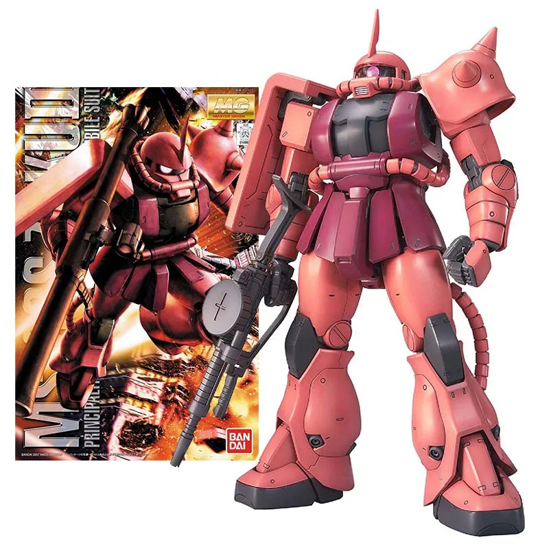 Anime Figures Mg 1/100 Char S Zaku 2.0 Mobile Suit Gunpla Action Figure Toys For Boys Gifts