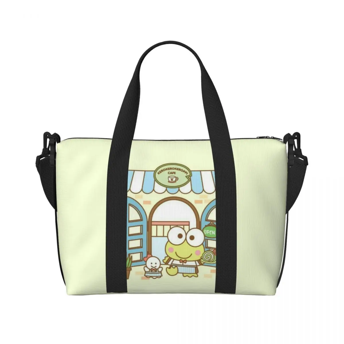 Большая Сумка-тоут Keroppi на заказ женская сумка-шоппер через плечо Пляжная