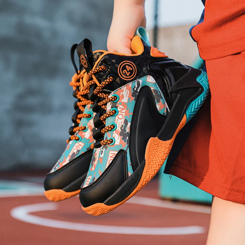 Autumn Winter Boys Basketball Shoes 2022 Original Kids Shoes Girls Fashionable Non Slip Children's Sports Shoes Kids Sneakers