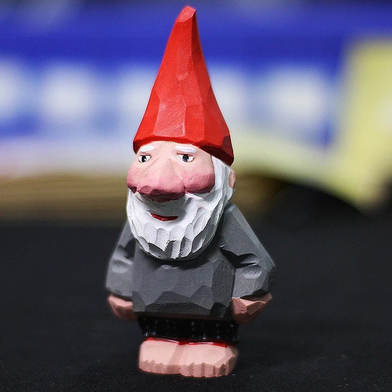 

Dwarf Garden Elf Wood Carving Ornaments Santa Claus Handmade Solid Wood Creative Ornaments