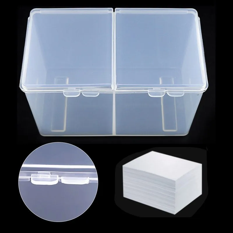 

1Pcs Makeup Empty Storage Box Portable Cotton Pads Organizer Nail Cotton Swabs Container Jewelry Case Holder Box Cosmetic Tools
