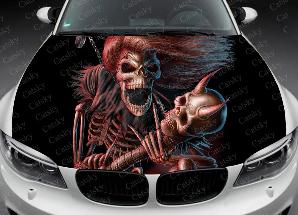 

Автомобильные виниловые наклейки с изображением черепа дьявола