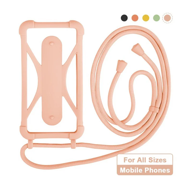 

Universal General Purpose Silicone Cell Phone Lanyard Strap Case Holder With Detachable Neckstrap Universal For Smartphone