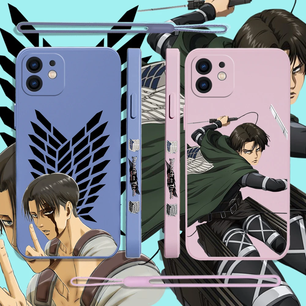 Japan Allen Attack On Titan Anime Phone Case For Samsung A53 A50 A52 A52S A51 A72 A71 A73 A81 A91 A32 A30 4G 5G with Hand Strap