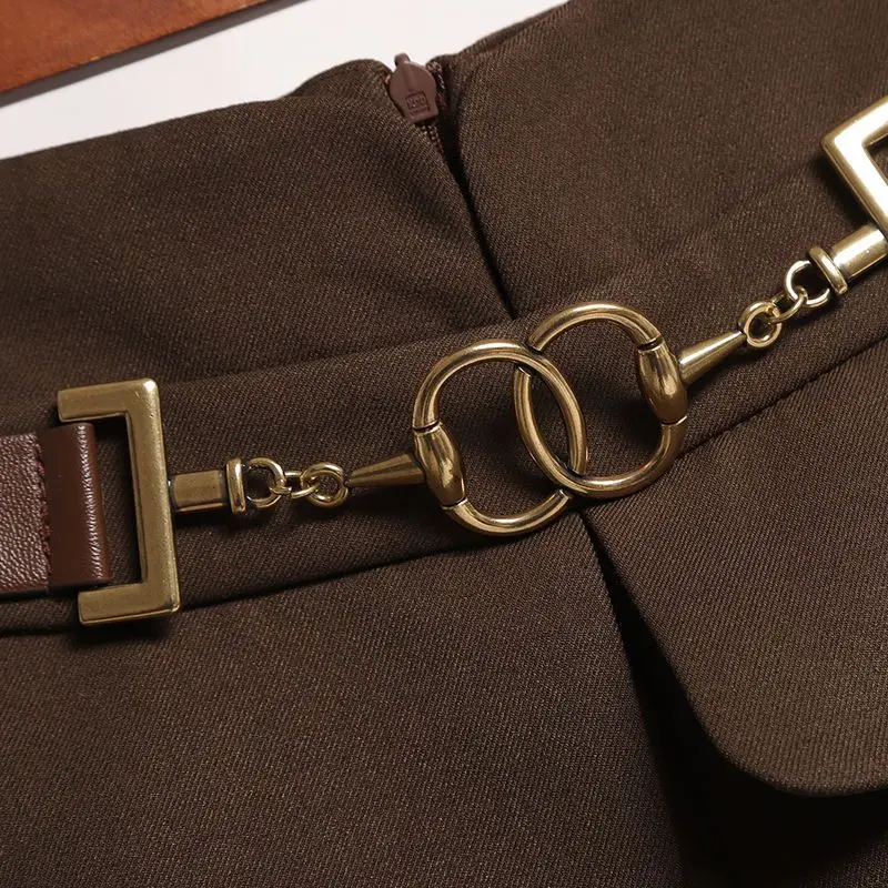 Women's Korean Solid Color Fashion High Waist Shorts Office Lady Casual Loose Wide Leg Spliced Shorts Summer Female Clothing