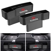 carbon fiber leather car auto seat gap storage organizer box for toyota camry rav chr corolla car organize storage box accessor