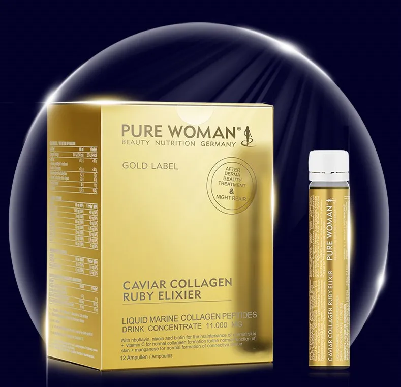 

Коллаген пептид оральная жидкость укрепляющий ремонт кожи Эластичный Блеск морщин Ремонт 25 мл * 12 шт/коробка