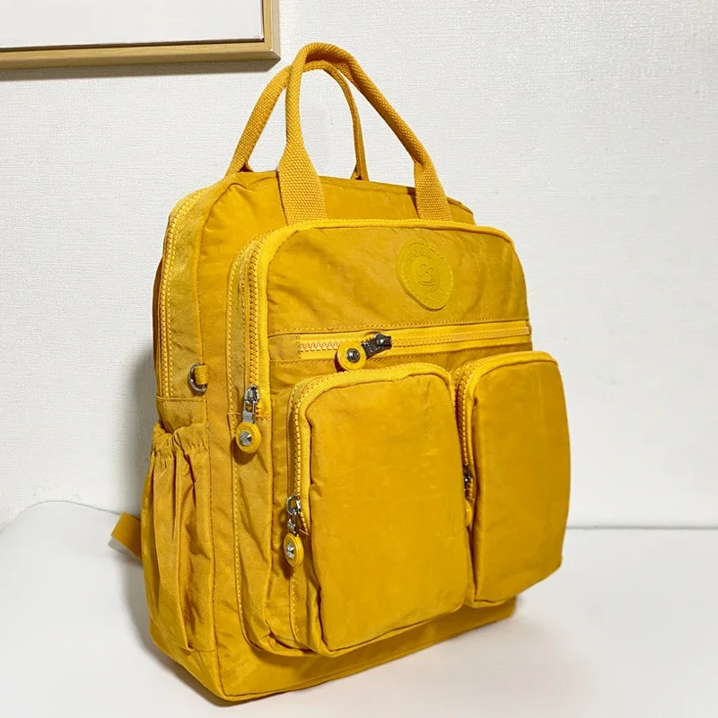 Водонепроницаемый нейлоновый рюкзак с мягкими ручками цвет в ассортименте