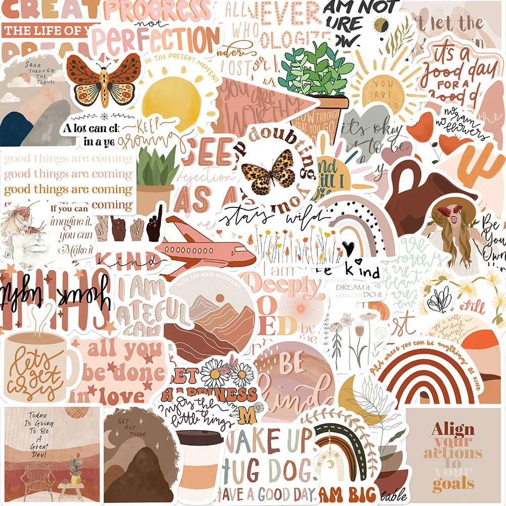 

10/30/50PCS Art Bohemian Cartoon Stickers Decals Kids Toy DIY Diary Suitcase Scrapbook Phone Laptop Bike Graffiti Sticker Gift
