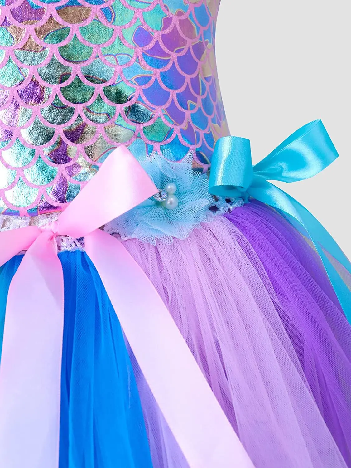 Костюм Русалки в стиле принцессы косплей-костюм мечты для Хэллоуина детей