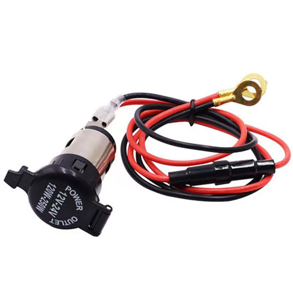 

12 В-24 В 120 Вт автомобильный прикуриватель 10 А вилка питания с водонепроницаемой крышкой корпус зарядное устройство постоянного тока для автомобильного видеорегистратора