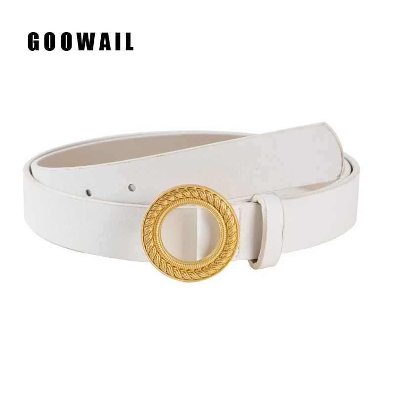 

Роскошные женские кожаные ремни для платьев и брюк, дизайнерские женские ремни с прочной пряжкой из сплава, модный черный пояс