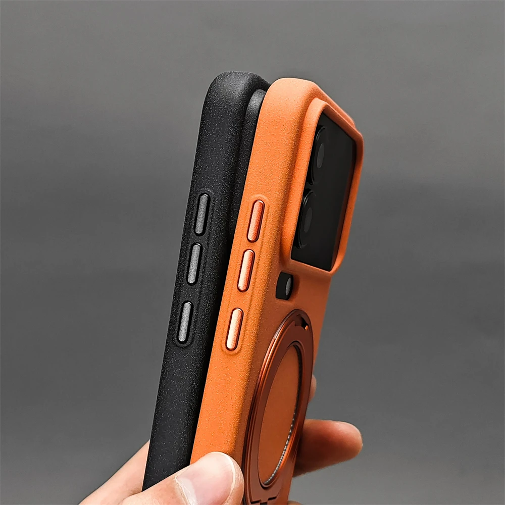 360 °   Чехол с вращающимся кольцом-подставкой и текстурой песка для Xiaomi Mi 17 Pro Max Poco F8 Ultra, магнитный, с поддержкой беспроводной зарядки (art.: 3920db7fbe083) - 3920db7fbe083
