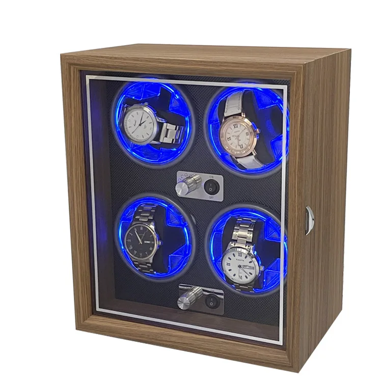 Watch Winder Box For Automatic Watches Box Rotator Motor Holder Wood Case Winding Cabinet Clock Storage Luxury Display Box