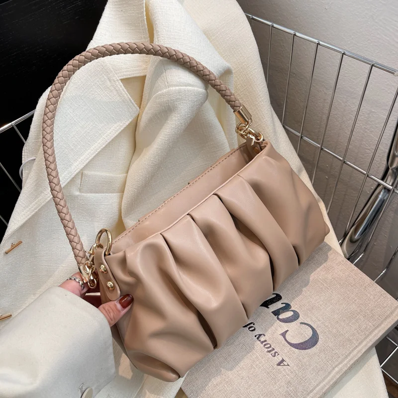 

Small Soft PU Leather Underarm Handbags 2022 Spring Fshion Luxury Brand Designer Woman Shopper Handbags Shoulder Crossbody Bag