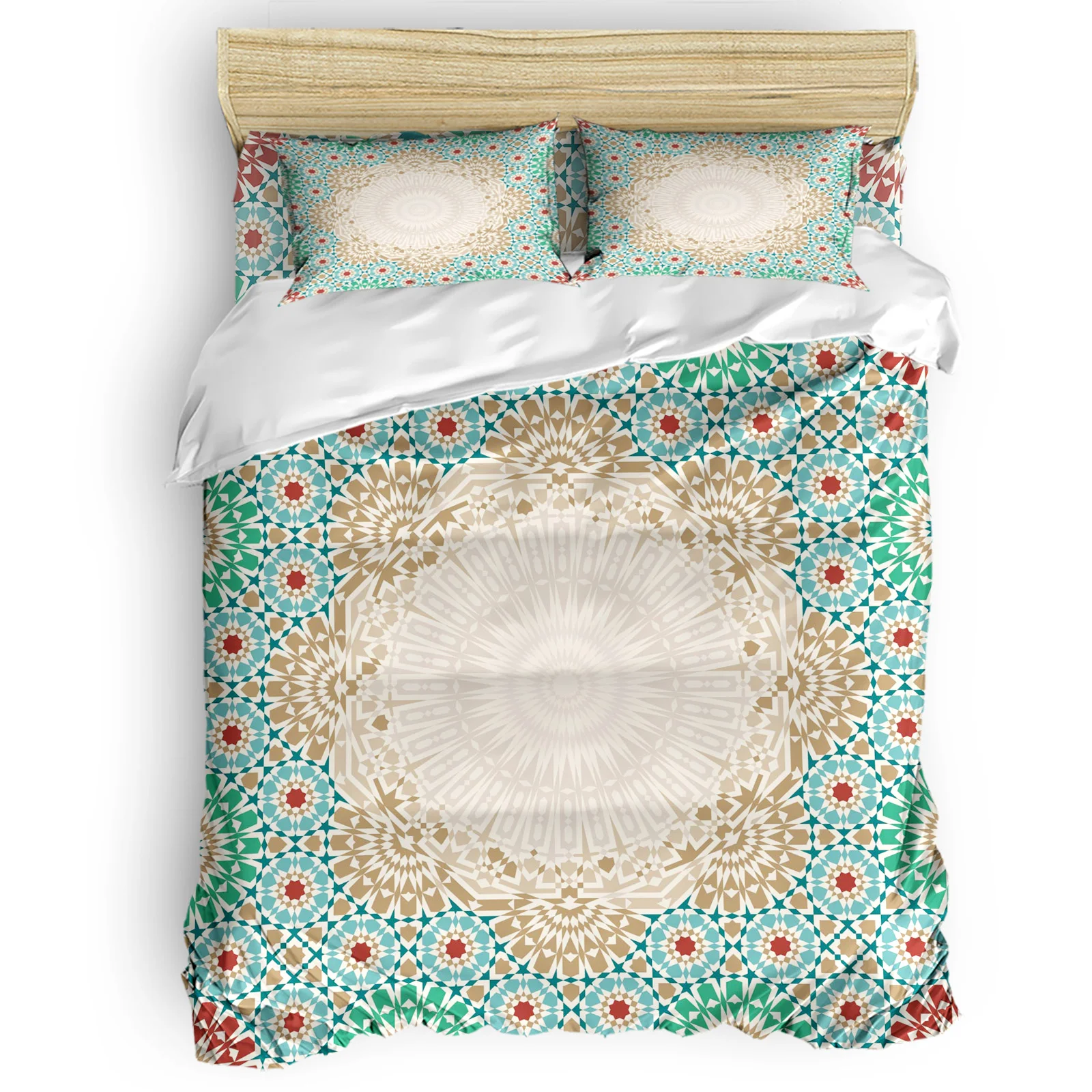 

Pattern Pattern Leaves Morocco Ornament Comfortable Household Goods Bedroom Bed Luxury Duvet Cover 2/3/4 Pieces