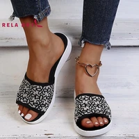 large size slippers womens wedge heels beach shoes 2021 new mesh fabric breathable net red flip flops women fashion sexy shoes
