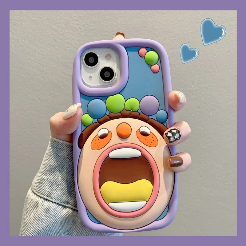 

Big Mouth Apple 14promax Phone Case 131 Silicone Iphone1112pro Cartoon 67plus/Xsmax