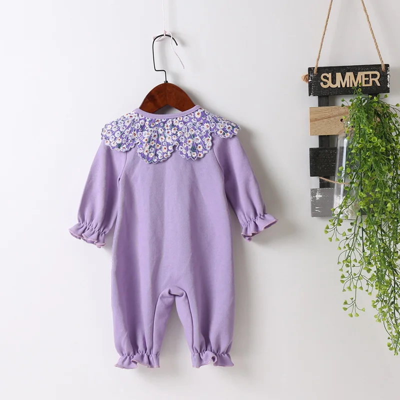 Детский однобортный комбинезон с длинным рукавом на возраст 0-18 месяцев |