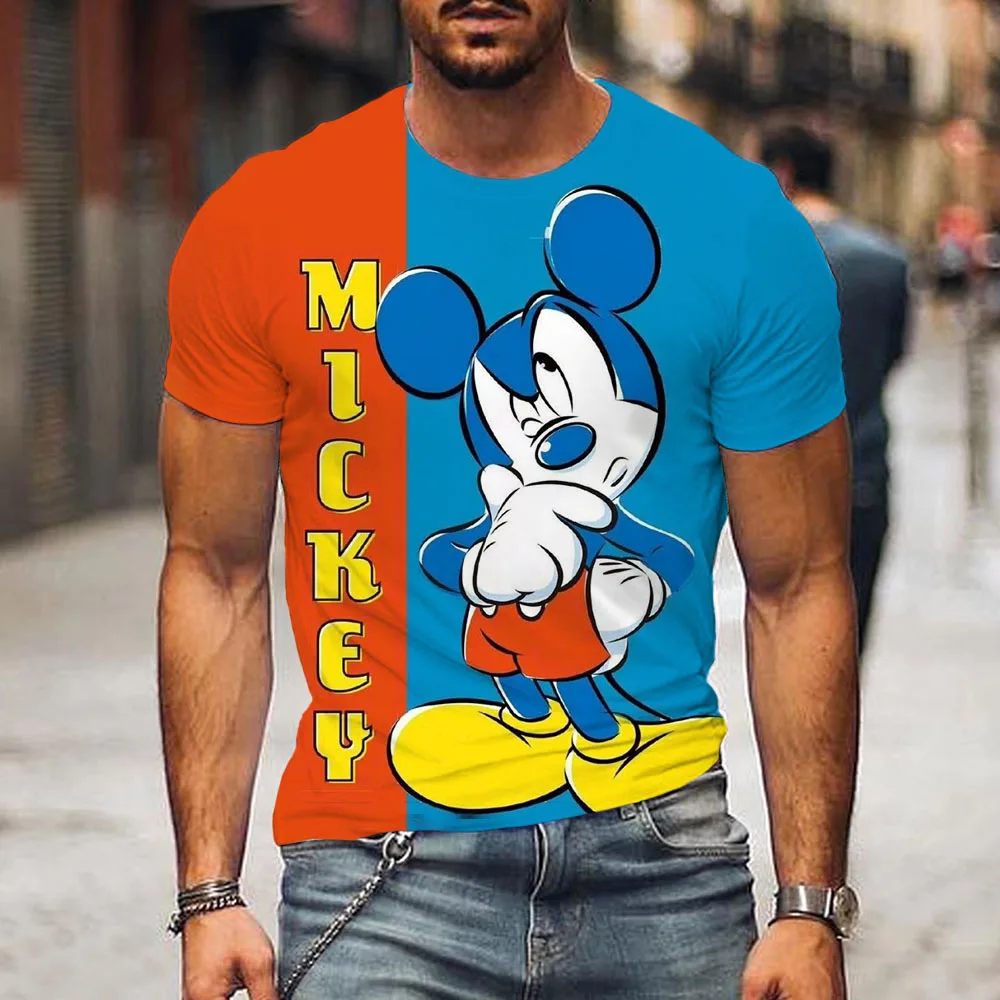 Футболки с Микки Маусом Диснея уличная одежда 3D принтом мультфильмов аниме для