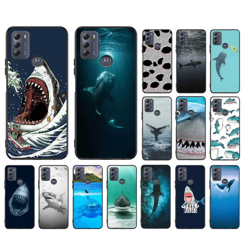 

Whale Shark fish Phone Case for Motorola Moto E7 Plus E32 E20 E40 Edge 20 Lite G22 G52 G20 G30 G100 G60 G50 G10 G Pure G Stylus