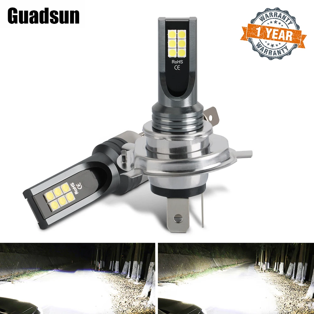 Guadsun 1Pcs Fog Light LED H1 H3 H4 H7 H8 H11 9005 HB3 9006 HB4 3030 12SMD Bulb White 6000k 12V 24V Auto Leds Turn Driving Lamp