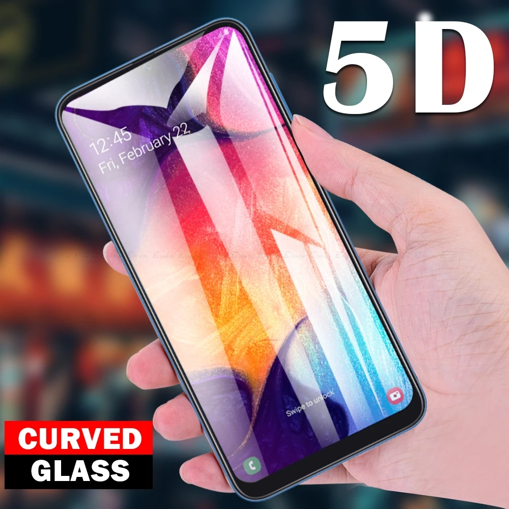 Закаленное стекло 5D с изогнутыми краями для Samsung M01 M10 M10s M11 M13 M21 M23 M30s M31 M33 M51 M53