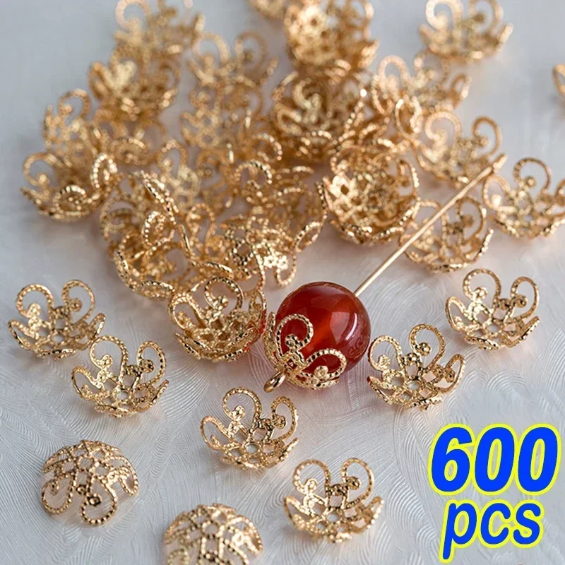 Фото Шапочки из бусин филиграни с пятью лепестками, 10 мм, 200/1000 шт. №2