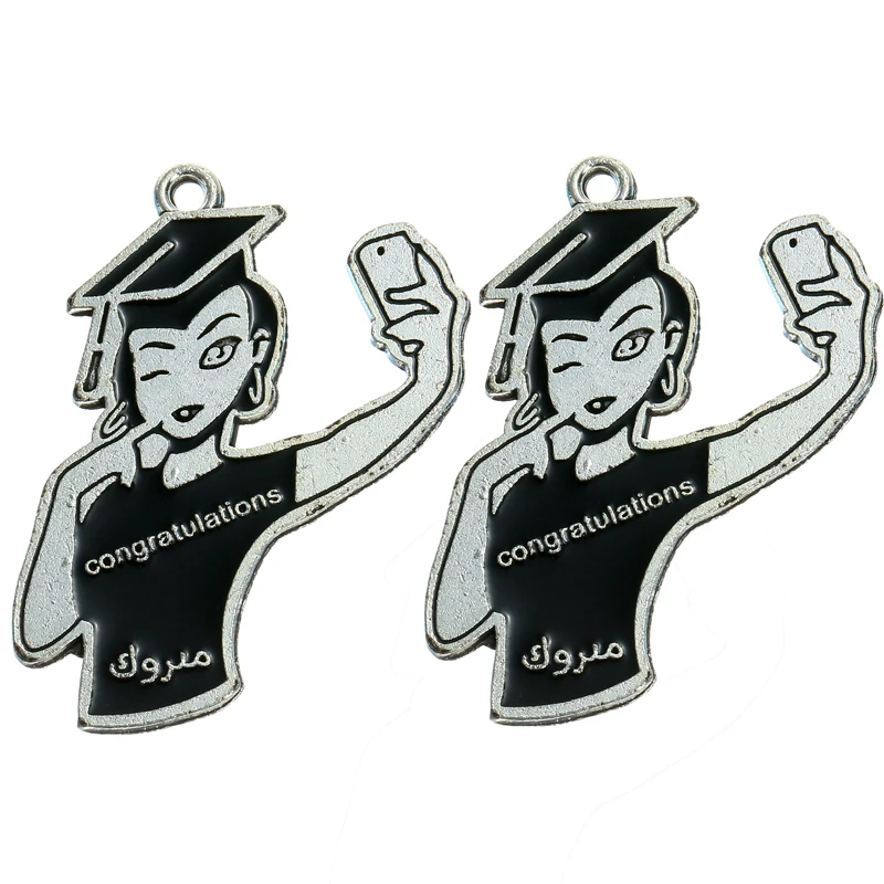 

10 шт., эмалевые подвески для девочек, 38 х16 мм