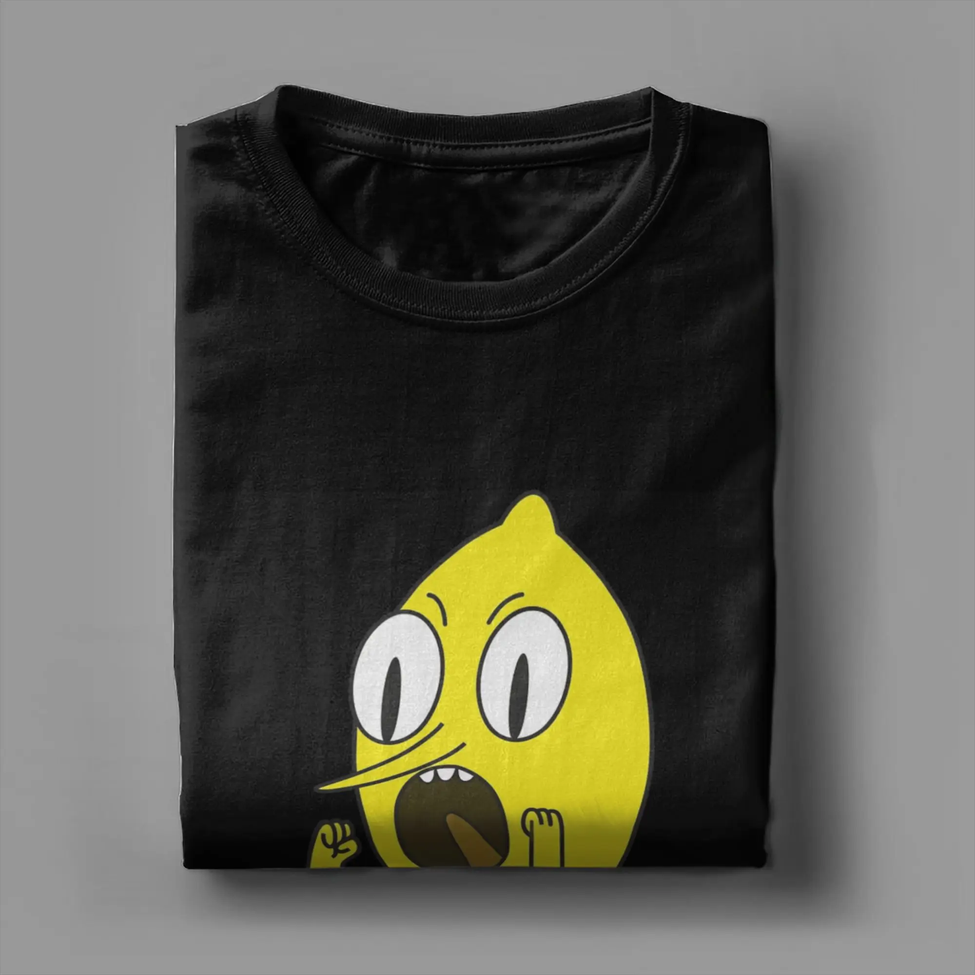Фото Футболки Lemongrab для мужчин, забавная футболка из 100% хлопка, футболки с круглым вырезом и короткими рукавами, оригинальная одежда №4