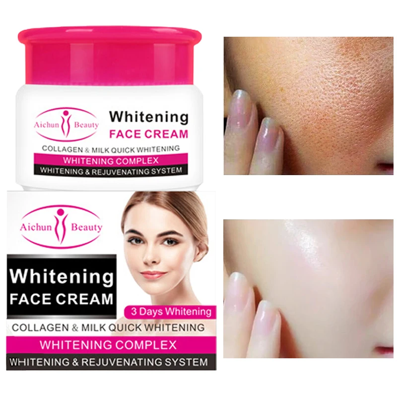 

Whitening Face Cream Brighten Moisturizing Repair Nourish Shrink Pores Fade Fine Lines Oil Control Collagen Skin Care 80ml