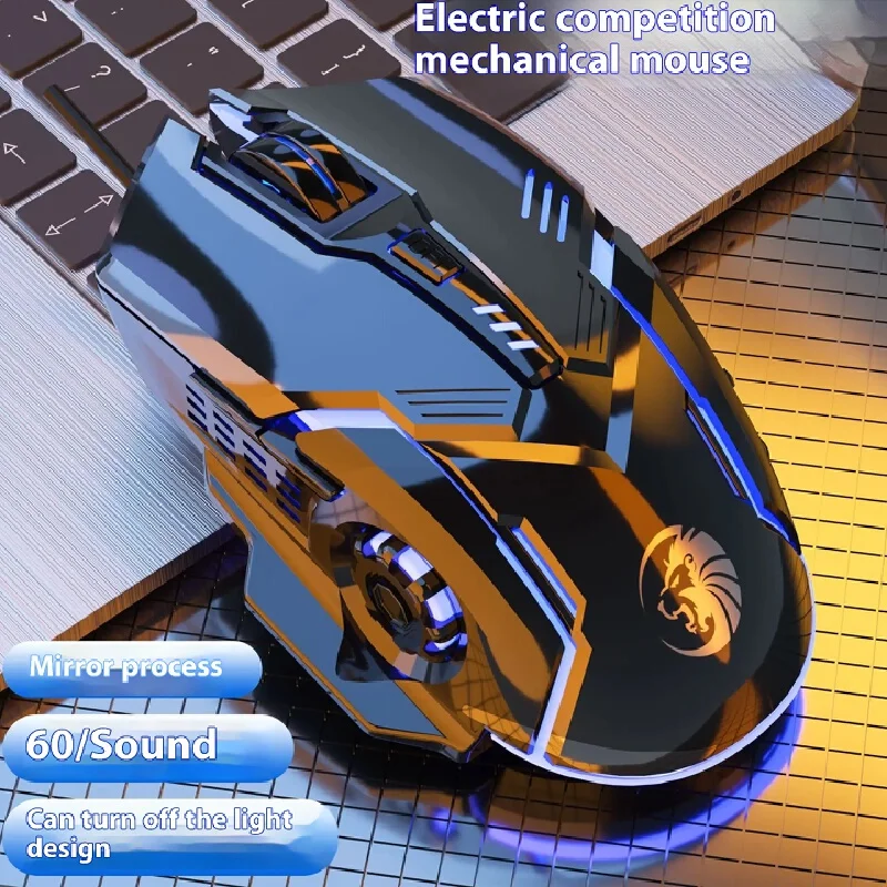 F7 Механическая проводная USBба Mute RGB Легкий звук Игровой офис CSGO Домашний