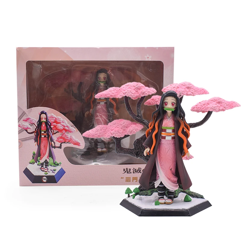 

Kimetsu no Yaiba Nezuko Demon Slayer Figure Sakura Scene Kamado Nezuko PVC Action Cute Collection Model Toys