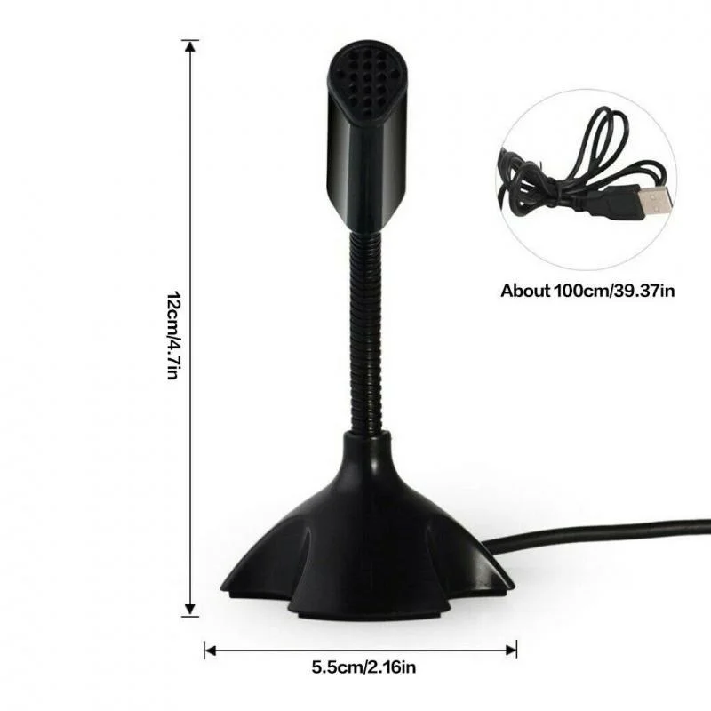 

2022 Регулируемый USB-микрофон для ноутбука, мини-студийный речевой микрофон с подставкой, микрофон с держателем для настольного ПК, высокое ка...