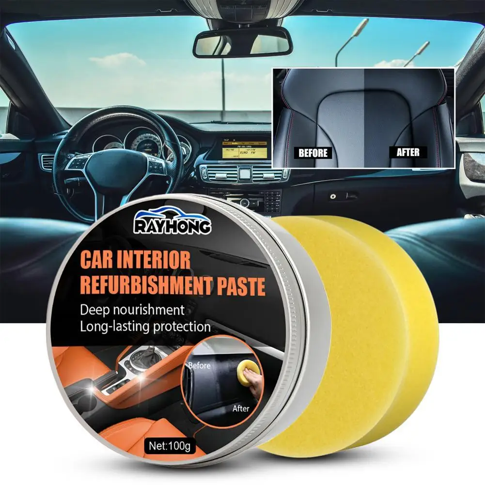 

100g Interior Restore Wax Effective Car Interior Refurbishment Paste Hydrophobic Efficient Restore Wax