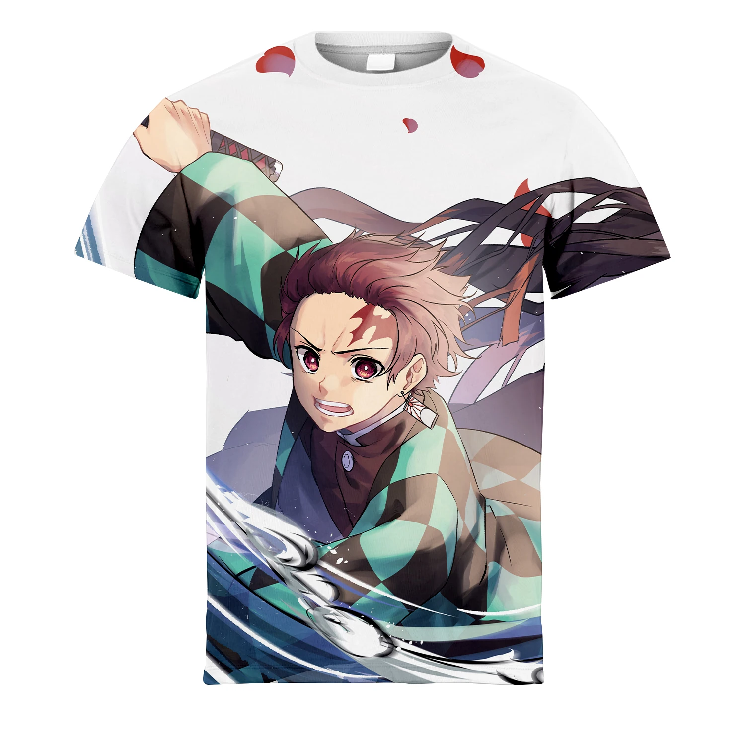 

Cartoon Print Short Sleeve T-Shirt Men'S And Women'S Children'S Top Ghost Annihilator 3d Colorful Print Creative Casual T-Shirt