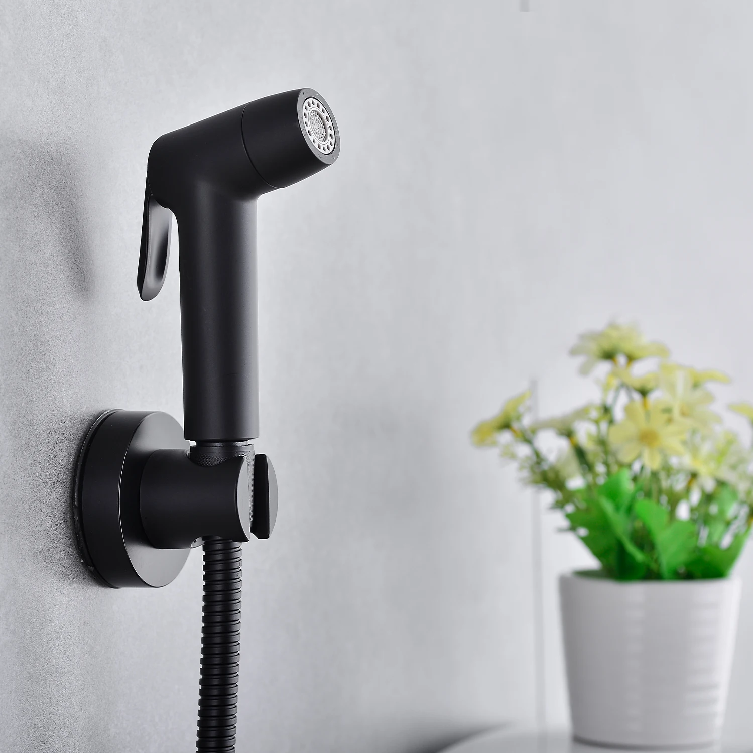 Black Handheld Bidet Sprayer Shower Bathroom Kitchen Toilet Douche Portable Faucet Garden Shattaf Jet | Обустройство дома