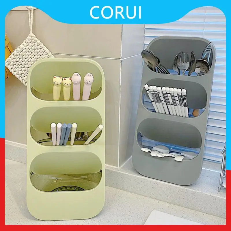 

Cutlery Drain Rack Organizer Multi-functional Spoon Fork Chopstick Storage Holder Household Kitchen Tableware Storage Holder Box