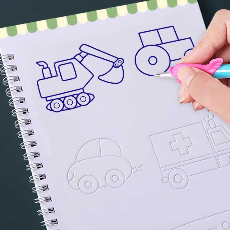 

3D Reusable Children's Drawing Books Baby Learning Painting Writing Copybook For Calligraphy Art Supplies Practice Book