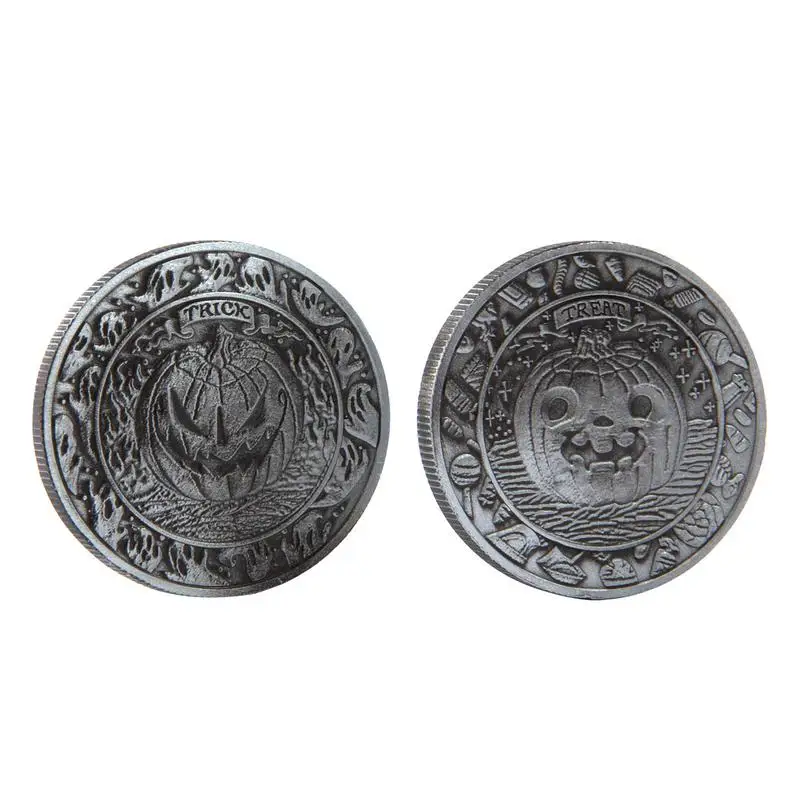 Монета с тыквой на Хэллоуин счастливая монета коллекционная для угощений или