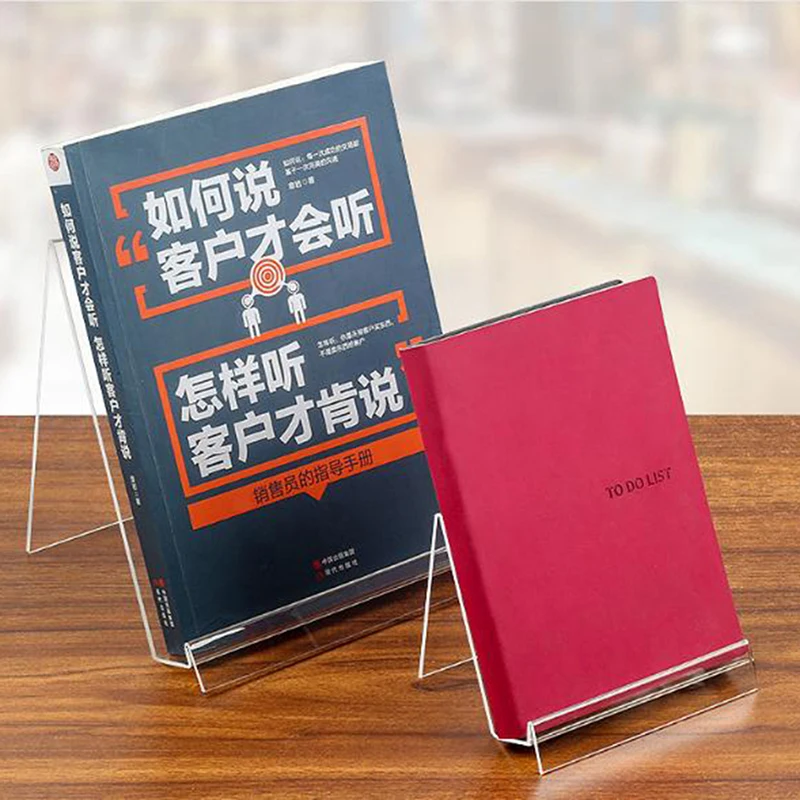 

Acrylic Book Display Stand Photo Frame Brochure Artwork Holder Organizer
