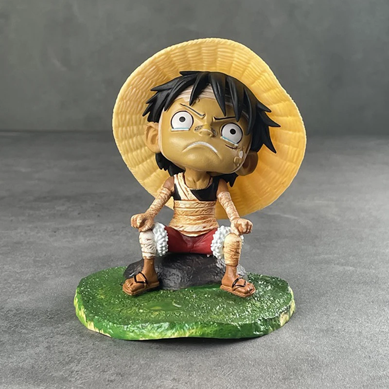 

One Piece Monkey D Luffy аниме-фигурка 13 см GK бандаж детство Луффи сидящий плач Ver. Коллекционная модель украшения автомобиля из ПВХ