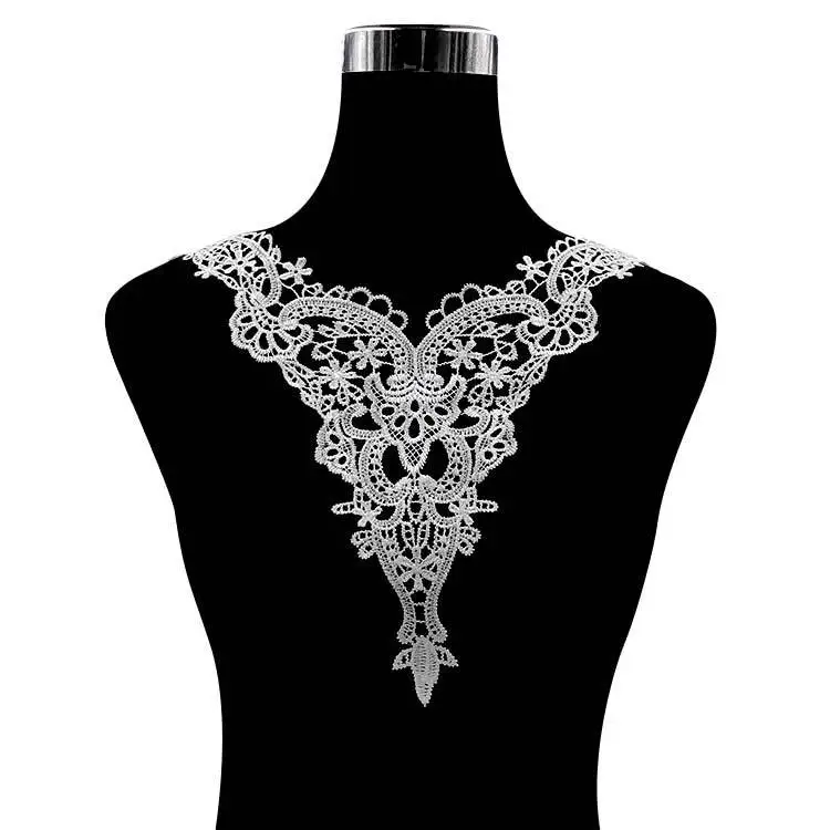 

Water Soluble Lace Embroidery Neckline Corsage Polyester Silk Hollow Fake Collar DIY Lace Accessories