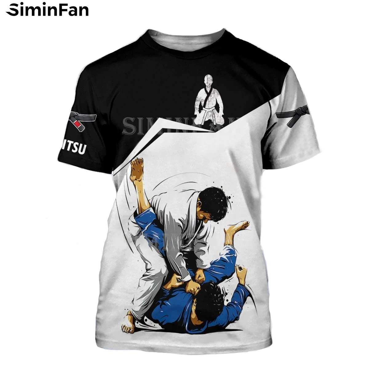 

Футболка JIU JITSU с 3D-принтом для мужчин и женщин, Летняя Повседневная рубашка с коротким рукавом, Топ в стиле Харадзюку, T3