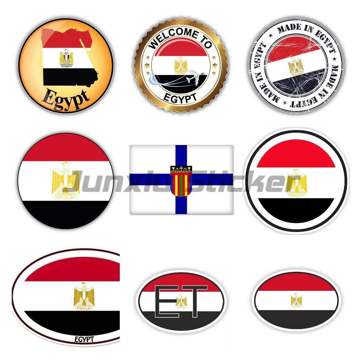 

Creative Egypt Flag Decal Reflective Car Sticker Car Window Sticker Bumper Racing Laptop Helmet Trunk Wall Vinyl Decal