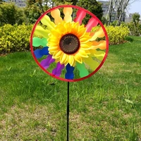1set ramadan festival gift colorful sunflower windmill whirligig wind spinner home yard garden decor kids child toy