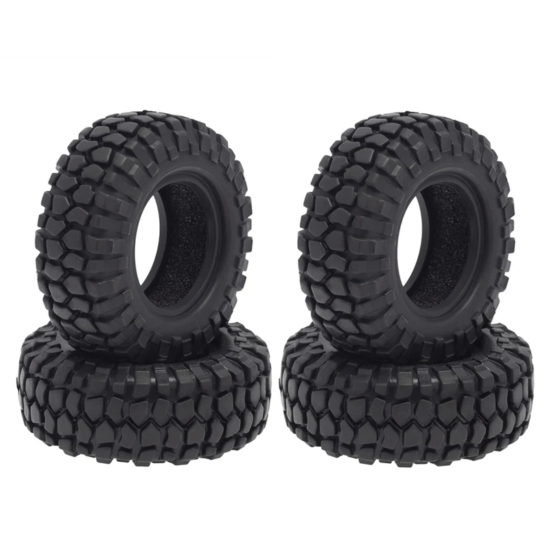 

4PCS 48mm 1.0 Soft Rubber Wheel Tires Tyre for 1/24 RC Crawler Car Axial SCX24 90081 AXI00002 Upgrade Parts